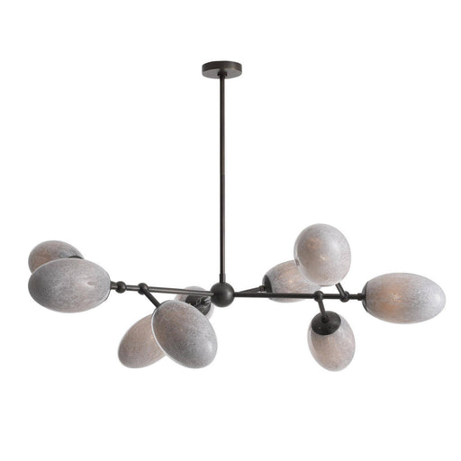 Celeste Nine Light Chandelier Glacier Swirl/English Bronze