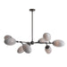 Arteriors - DLC48 - Nine Light Chandelier - Celeste - Glacier Swirl/English Bronze