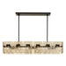 Arteriors - DLC49 - Six Light Linear Chandelier - Vetrina - Molten Umber/English Bronze