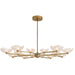 Arteriors - DLC51 - LED Chandelier - Fleurana - Frosted/Antique Brass