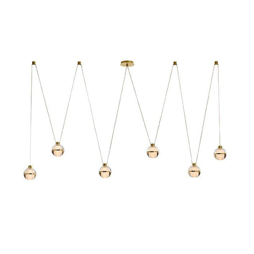 Noble LED Chandelier Clear/Antique Brass