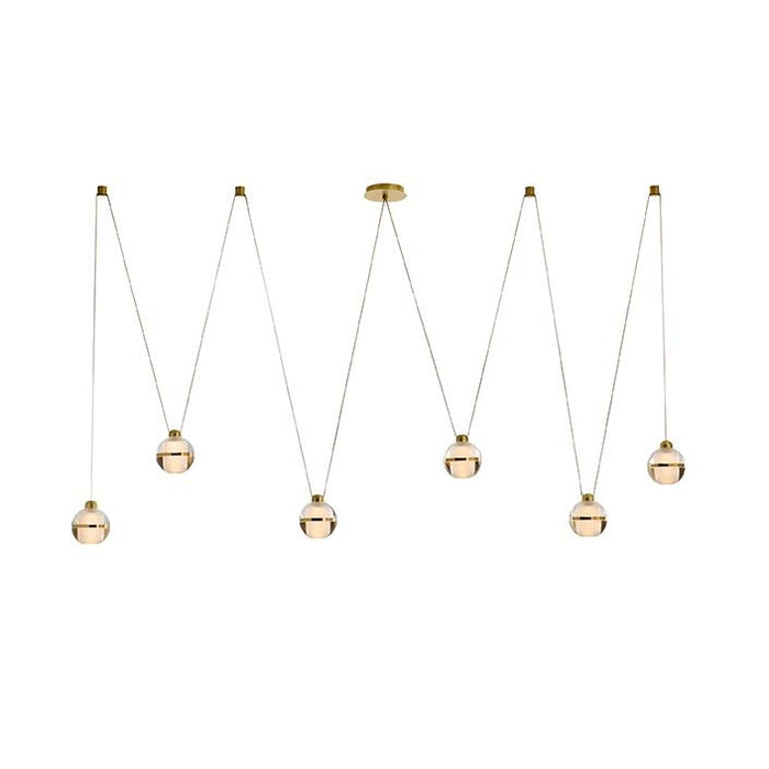Arteriors - DLC57 - LED Chandelier - Noble - Clear/Antique Brass