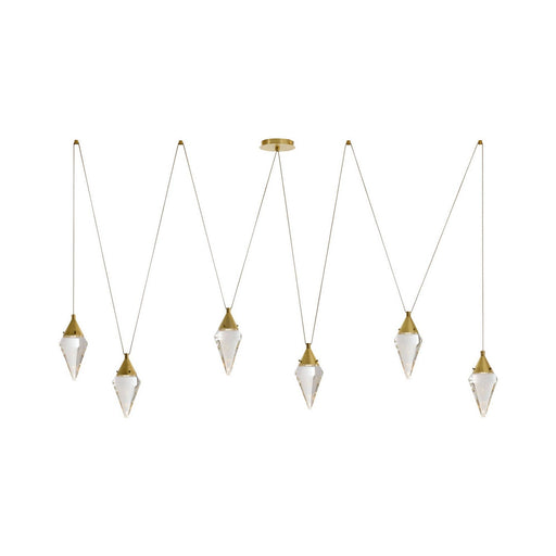 Berkley LED Chandelier Clear/Antique Brass