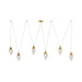 Arteriors - DLC60 - LED Chandelier - Berkley - Clear/Antique Brass