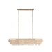 Arteriors - DLS17 - Six Light Linear Chandelier - Cabo - Ivory/Antique Brass