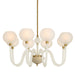 Arteriors - DMC37 - Eight Light Chandelier - Tebaldi - Clear Etched/Antique Brass