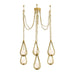 Arteriors - DMC38 - Six Light Chandelier - Ova - Antique Brass/Opal
