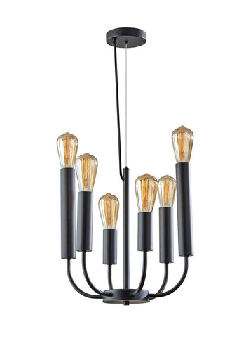 Rory Six Light Pendant Black