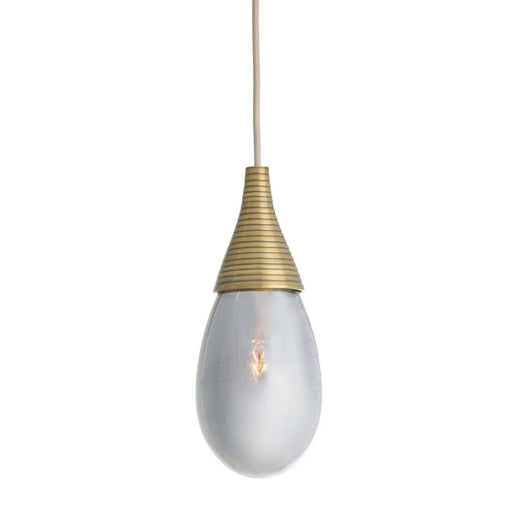 Giselle One Light Pendant Smoke Luster/Antique Brass