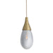Arteriors - DPC34 - One Light Pendant - Giselle - Smoke Luster/Antique Brass