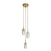 Arteriors - DPC29 - Three Light Chandelier - Javier - Champagne/Antique Brass