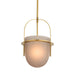 Arteriors - DPC37 - One Light Pendant - Kathleen - Frosted Smoke/Antique Brass