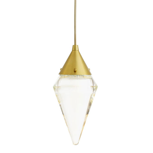 Arteriors - DPC38 - LED Pendant - Berkley - Clear/Antique Brass