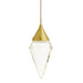 Arteriors - DPC38 - LED Pendant - Berkley - Clear/Antique Brass