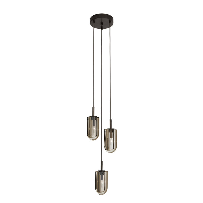 Arteriors - DPC43 - Three Light Chandelier - Javier - Smoke/English Bronze