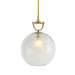 Arteriors - DPI15 - One Light Pendant - Estribo - Clear/Antique Brass