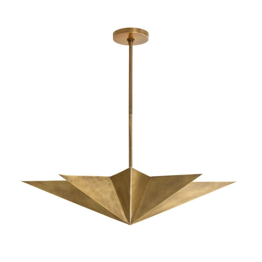Rex Eight Light Pendant Antique Brass