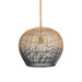 Arteriors - DPS09 - One Light Pendant - Swami - Natural and Black/Antique Brass
