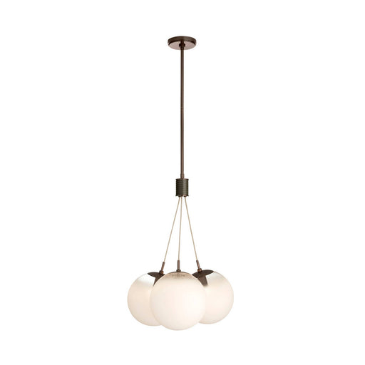 Trinity Three Light Chandelier Frost Ombre/Heritage Brass