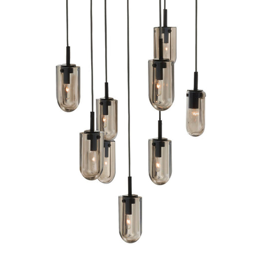 Javier Nine Light Chandelier Smoke/English Bronze