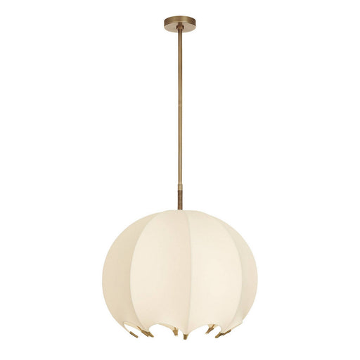 Lunaria One Light Pendant Ivory/Antique Brass