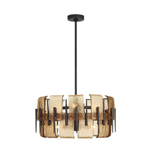 Lumora Six Light Chandelier Smoke/Blackened Iron