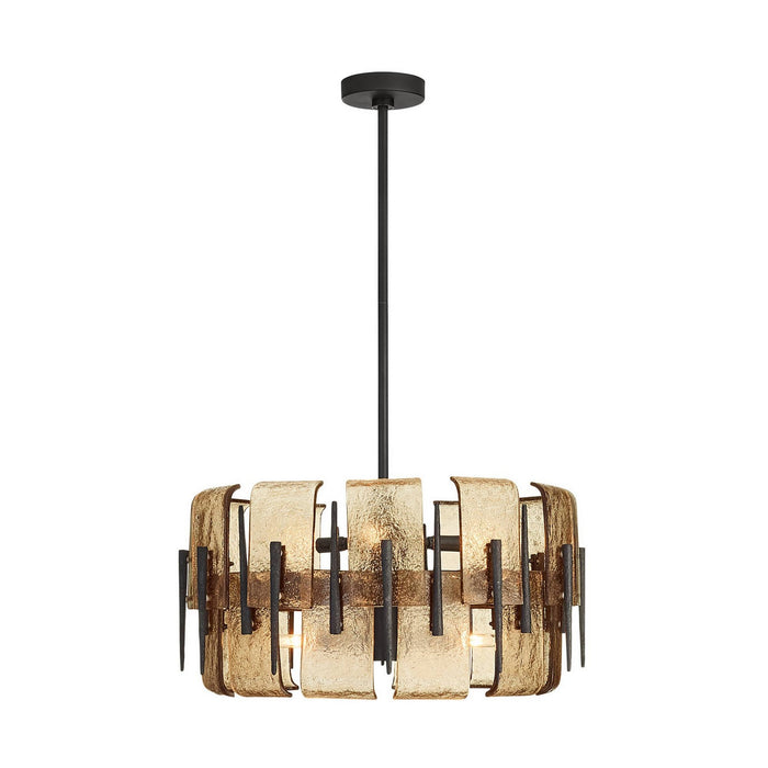 Arteriors - DSI15 - Six Light Chandelier - Lumora - Smoke/Blackened Iron