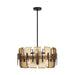 Arteriors - DSI15 - Six Light Chandelier - Lumora - Smoke/Blackened Iron