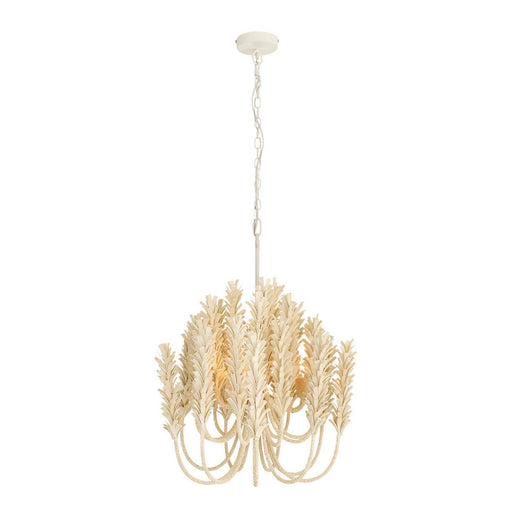 Kaia Three Light Chandelier Ivory/White