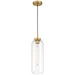 Access - 52006-ABB/CLR - One Light Pendant - Elle - Antique Brushed Brass