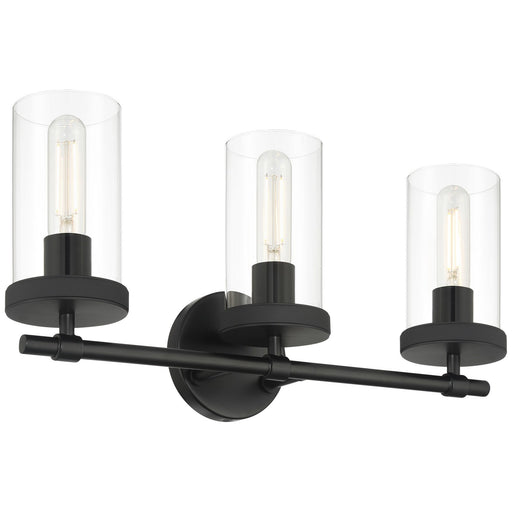 Access - 61123-MBL/CLR - Three Light Vanity - Lily - Matte Black
