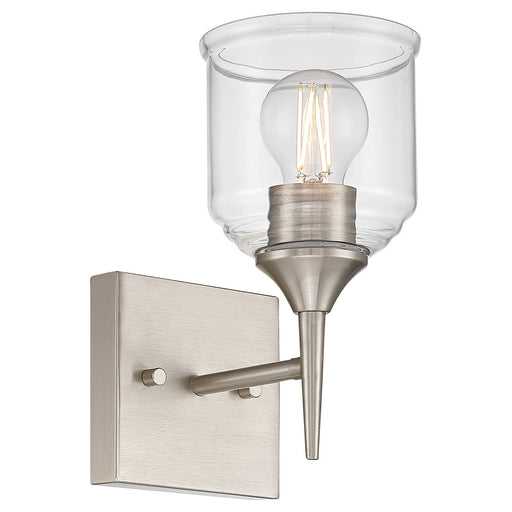 Beacon One Light Wall Sconce Brushed Steel