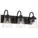 Access - 62023-BL/CLR - Three Light Vanity - Dickens - Black