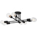Access - 63044-MBL - Eight Light Semi Flush Mount - Nova - Matte Black