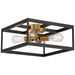 Access - 63046-BWA - Four Light Flush Mount - Nikki - Black w/Antique Brushed Brass