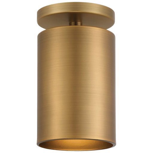 Pint Indoor One Light Semi Flush Mount Antique Brushed Brass