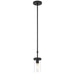 Access - 62309-MBL/CLR - One Light Pendant - Lily - Matte Black