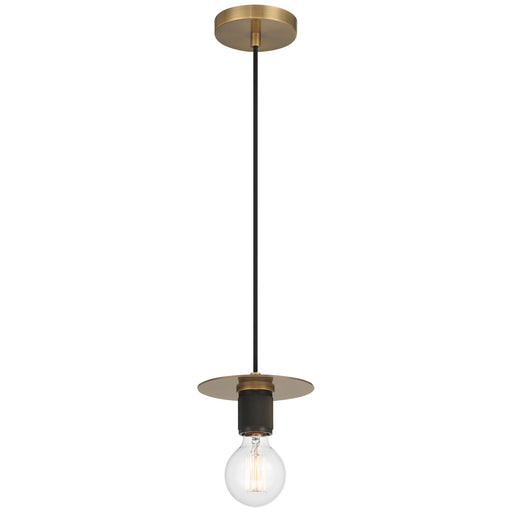 Central LED Pendant Antique Brass