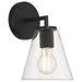 Access - 62631-MBL/CLR - One Light Wall Sconce - Katie - Matte Black
