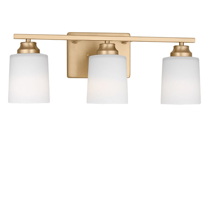 Generation Lighting - 4420903EN3-848 - Three Light Bath - Vinton - Satin Brass
