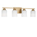 Generation Lighting - 4420904EN3-848 - Four Light Bath - Vinton - Satin Brass