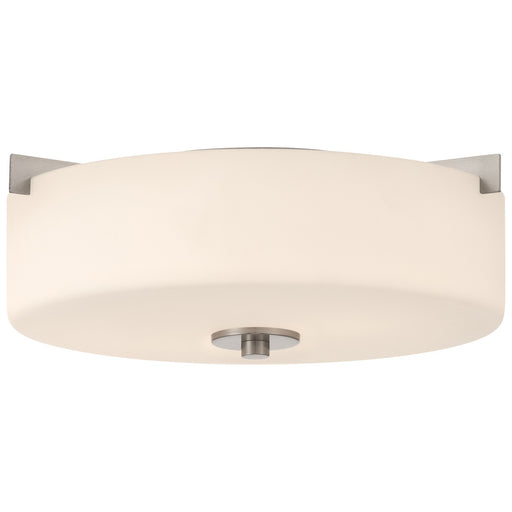 Rachel Two Light Flush Mount Brushed Steel