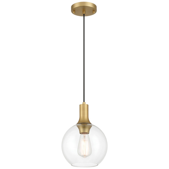 Access - 63090-ABB/CLR - One Light Pendant - Chantelle - Antique Brushed Brass