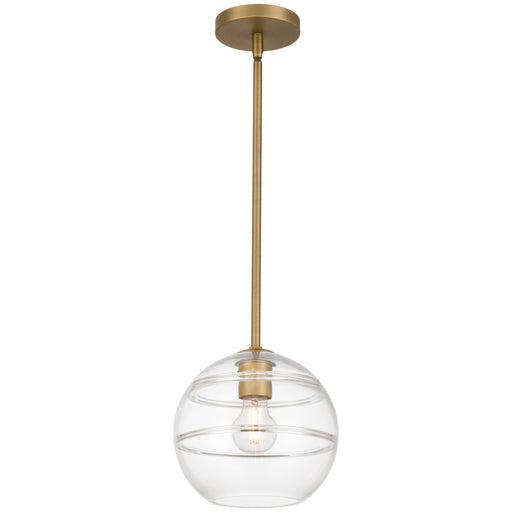 Swirl One Light Pendant Antique Brushed Brass