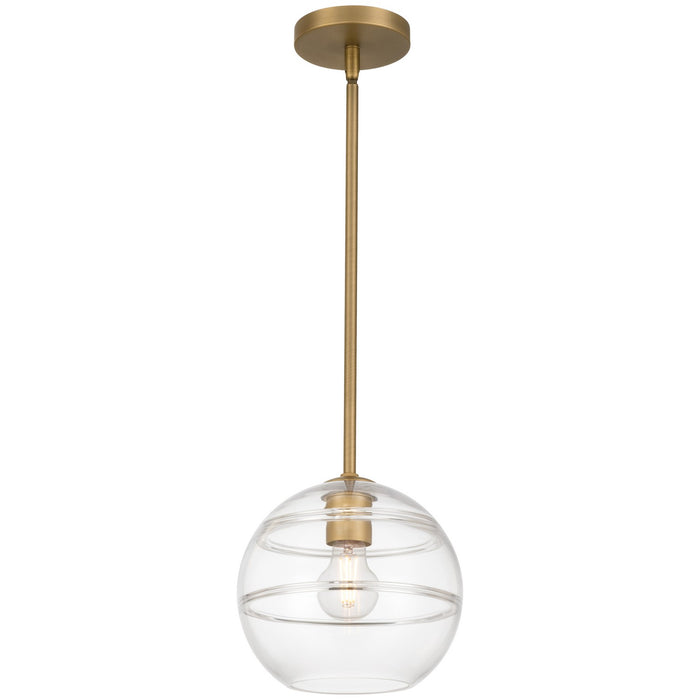 Access - 63092-ABB/CRB - One Light Pendant - Swirl - Antique Brushed Brass