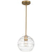 Access - 63092-ABB/CRB - One Light Pendant - Swirl - Antique Brushed Brass