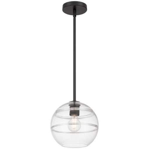 Swirl One Light Pendant Matte Black