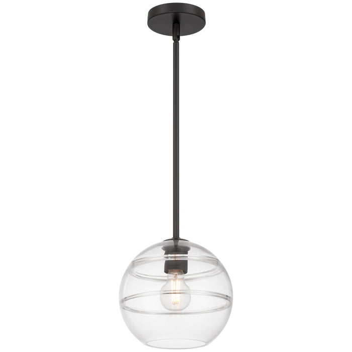 Access - 63092-MBL/CRB - One Light Pendant - Swirl - Matte Black
