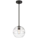 Access - 63092-MBL/CRB - One Light Pendant - Swirl - Matte Black