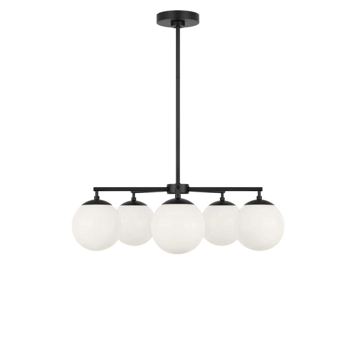 Generation Lighting - GLC1795MBK - Five Light Chandelier - Nube - Midnight Black